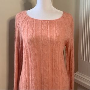 J Crew mohair wool blend lightweight peachy sweater